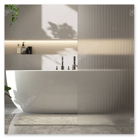 Bagno moderno in marmo chiaro